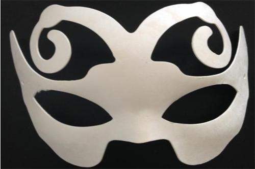 Homemade party mask white blank mask