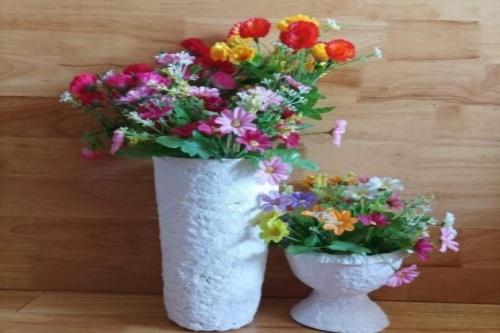 paper mache flower vase flower bottle flower holder container decorative vase